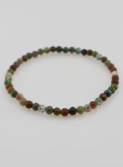 Bracelet en Pierre Naturelle d'Agate Indienne - 4mm