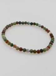 Bracelet en Pierre Naturelle d'Agate Indienne - 4mm