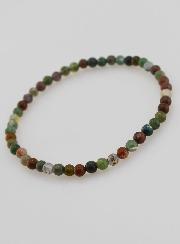 Bracelet en Pierre Naturelle d'Agate Indienne - 4mm