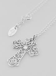 Collier Religieux & Croix Vitrail - Argent 925/1000