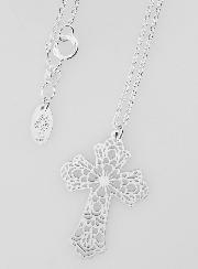 Collier Religieux & Croix Vitrail - Argent 925/1000