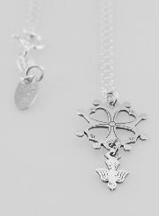 Collier Religieux & Croix Trèfle - Argent 925/1000