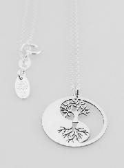 Collier Religieux en Argent - Arbre de Vie Yin & Yang