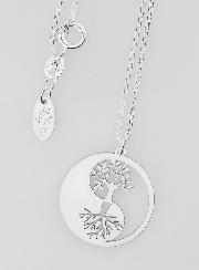 Collier Religieux en Argent - Arbre de Vie Yin & Yang
