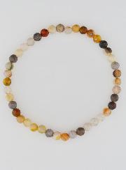 Bracelet en Pierre d'Agate Plume - 4mm
