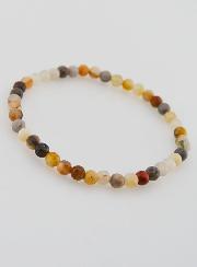 Bracelet en Pierre d'Agate Plume - 4mm
