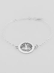 Bracelet en Argent Massif Arbre de Vie Racine - 17cm