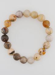 Bracelet en Pierre d'Agate Plume - 10mm