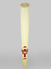 Grand Cierge Pascal Croix Agneau & Blason - 1m10