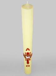 Grand Cierge Pascal Croix Agneau & Blason - 90cm