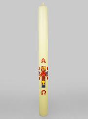 Cierge Pascal Croix Icône du Christ - 88cm