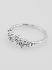 Bague Alliance Argent et Zircons - T54