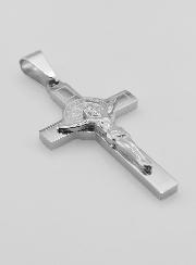 Pendentif Croix de Saint Benoît en Inox - 45mm