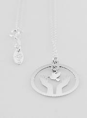 Collier Religieux Colombe & Mains - Argent 925/1000