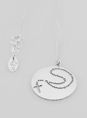 Collier Religieux Pendentif Chapelet - Argent 925/1000