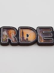 Magnet Texte de Lourdes - 17cm