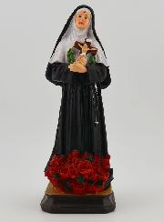 Statue Religieuse de Sainte Rita aux Roses - 13cm
