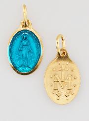 Médaille Miraculeuse Dorée - Email Turquoise - 15 mm