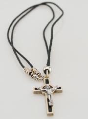 Collier Religieux Croix de Saint Benoit - Noir