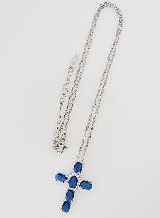 Collier Religieux en Laiton - Croix Bleue