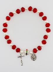 Bracelet Religieux Vierge Miraculeuse - Rouge