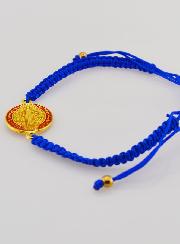Bracelet Réglable Médaille de Saint Benoît - Bleu