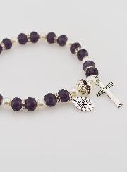 Bracelet Religieux Vierge Miraculeuse - Violet