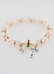 Bracelet Religieux Vierge Miraculeuse - Rose
