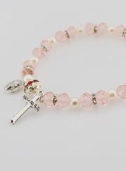 Bracelet Religieux Vierge Miraculeuse - Rose