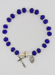 Bracelet Religieux Vierge Miraculeuse - Indigo