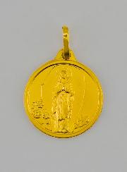 Médaille Notre Dame de Lourdes en Or 9k - 14mm