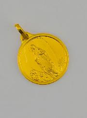 Médaille Notre Dame de Lourdes en Or 9k - 14mm