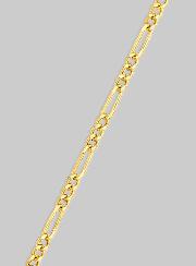 Chaîne en Or 9k 45cm - Maille Figaro Alternée 2,3mm