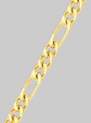 Chaîne en Or 9k 45cm - Maille Figaro Alternée 2,3mm