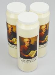 Lot de 3 Bougies de Neuvaine à Saint Jean l'Evangéliste