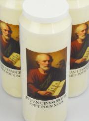 Lot de 3 Bougies de Neuvaine à Saint Jean l'Evangéliste
