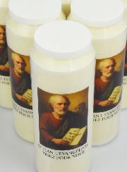 Lot de 6 Bougies de Neuvaine à Saint Jean l'Evangéliste