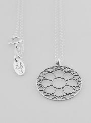 Collier Religieux Pendentif Vitrail - Argent 925