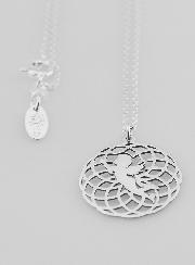 Collier Religieux Pendentif Ange & Rosace - 20mm