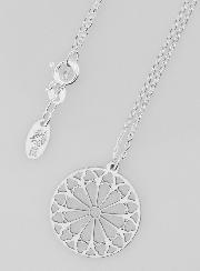 Collier Religieux Pendentif Vitrail - Argent 925