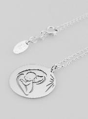 Collier Religieux Vierge à l'Enfant en Argent 20mm