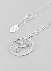 Collier Religieux Médaille Colombe Origami 20mm