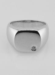 Bague Chevalière en Argent Massif - Taille 56