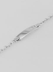 Gourmette Enfant en Argent Plaque Coeur - Maille 2,6mm