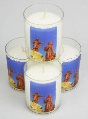 Lot de 4 Bougies Veilleuses Notre Dame du Laus