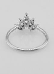 Bague Couronne Argent et Zircons - T54