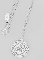 Collier Religieux Monogramme du Christ Gravé - 20mm