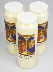Lot de 3 Bougies de Neuvaine à Notre Dame de l'Annonciation
