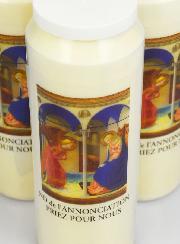 Lot de 3 Bougies de Neuvaine à Notre Dame de l'Annonciation