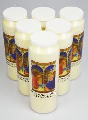 Lot de 6 Bougies de Neuvaine à Notre Dame de l'Annonciation